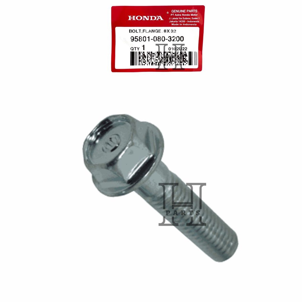 BAUT MUR SHOCK BELAKANG BAWAH BOLT FLANGE 8×32 BEBEK MATIK PCX SUPRA X 125 FI NEW VARIO 125 FI VARIO