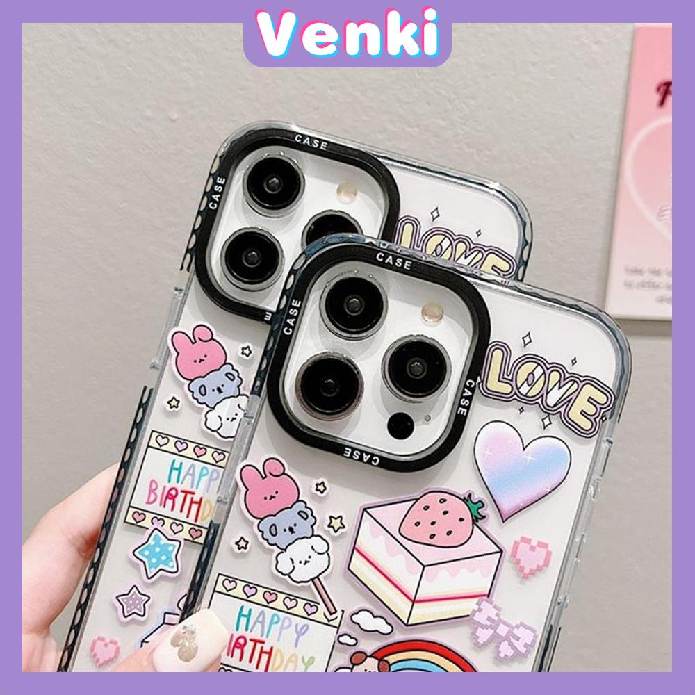 Venki - Case iPhone 11 iPhone Case Soft Case Bening Case Tebal Tahan Guncangan Bingkai Kamera Kelinci Pelangi Lucu Kompatibel dengan iPhone 14 Pro Max 13 Pro Max 12 Pro Max 11 Pro Max XR XS 7