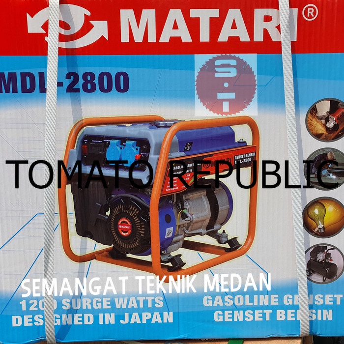 Murah MPG2900 GENSET GENERATOR LISTRIK 1200 WATT MANUAL STARTER AVR MATARI JNP764