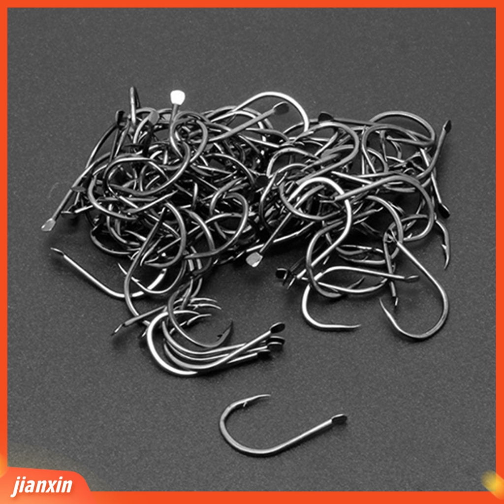 (In Stock) 100Pcs Kait Cacing Berduri Kait Pancing Laut Keras Mini Untuk Anthusiast