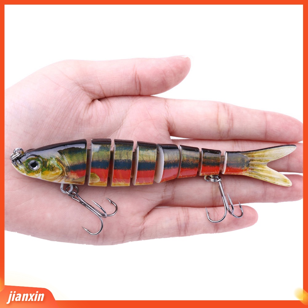 (In Stock) 13.7cm 27g Multi Jointed Fishing Umpan Manusia Hidup Buatan Wobbler Renang