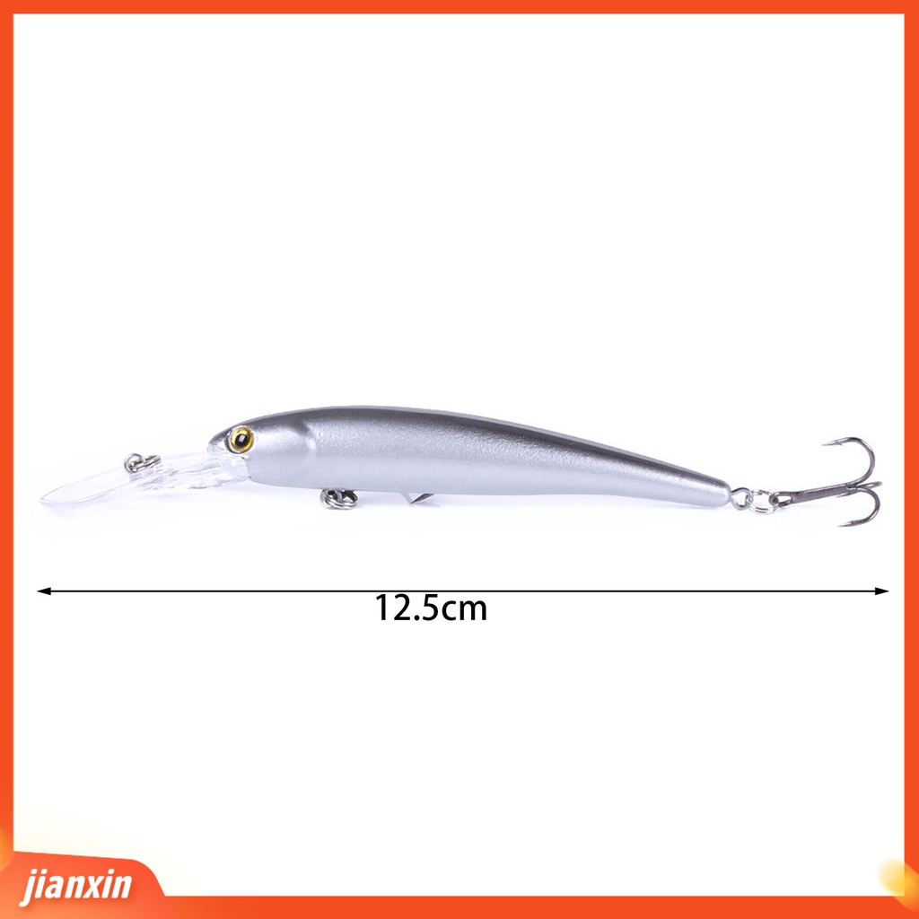 (In Stock) 12.5cm /11g Umpan Umpan 3D Simulasi Fisheye Treble Hook Simulasi Menggoda Angling Tenggelam Lambat Ikan Kecil Umpan Memancing Luar Ruangan