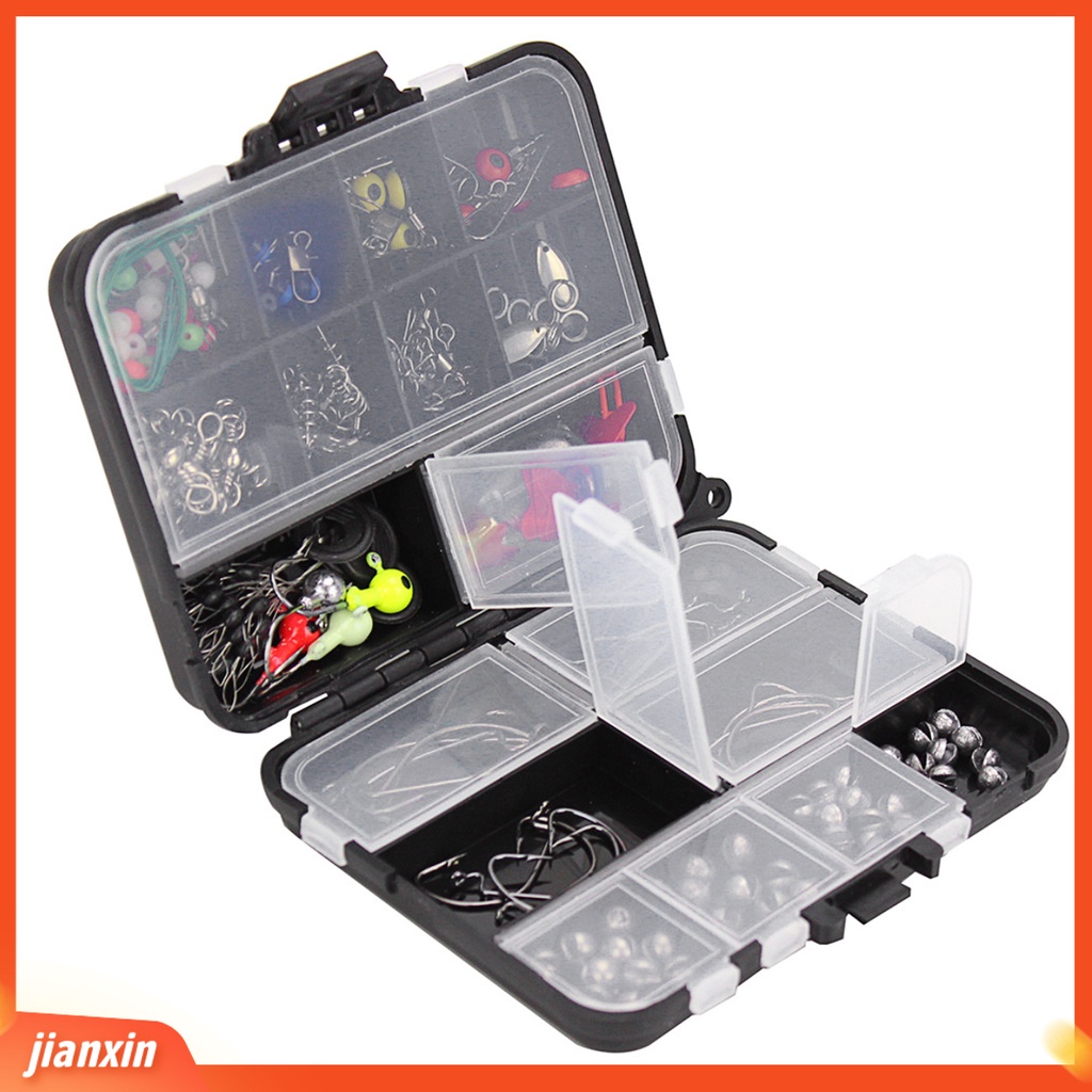 (In Stock) 191Pcs /Set Kait Umpan Pancing Aksesori Tackle Kit Tools Box Untuk Angling