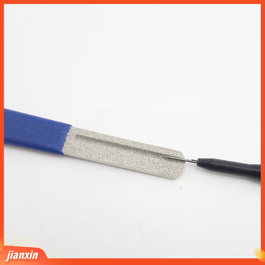 (In Stock) Alat Pengasah Kait Pancing Portabel Alur Ganda Berlian Biru Profesional Lure Hook Asah Untuk Outdoor