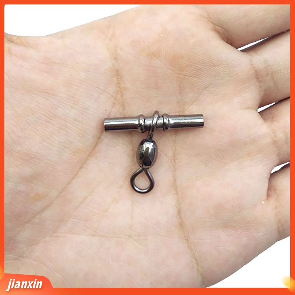 (In Stock) 10Pcs Crimp Pancing Putar Cross-line Crane Swivel Tackle Konektor Tembaga