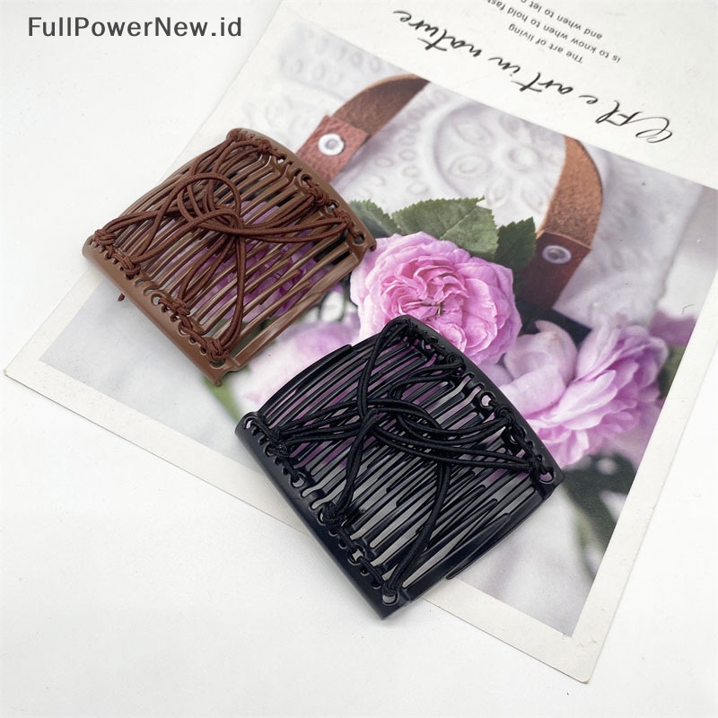 Power Vintage Kreatif Sisir Rambut Ajaib Tali Elastis Disc Hair Clip Untuk Wanita Hiasan Kepala ID