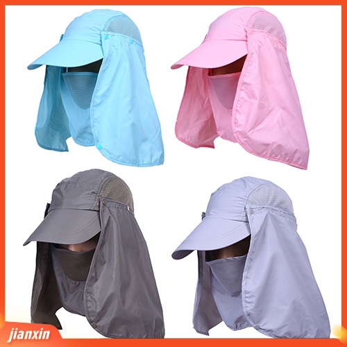 (In Stock) Camping Hiking Memancing Outdoor Pinggiran Lebar Besar Penutup Leher Muka Flap Sun Hat Cap