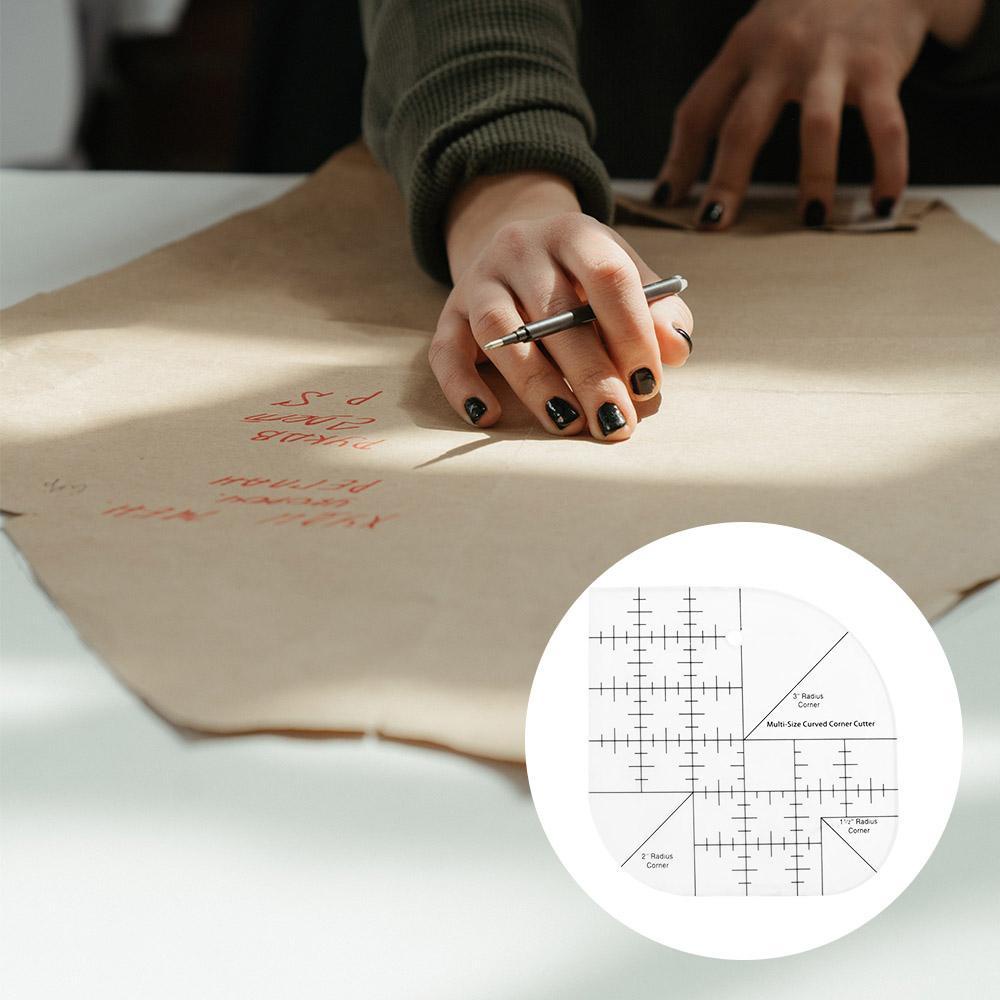 FISHSTICK Curve Ruler Desainer Akrilik Multifungsi Desain Pakaian Quilting Alat Jahit Tepi Bulat