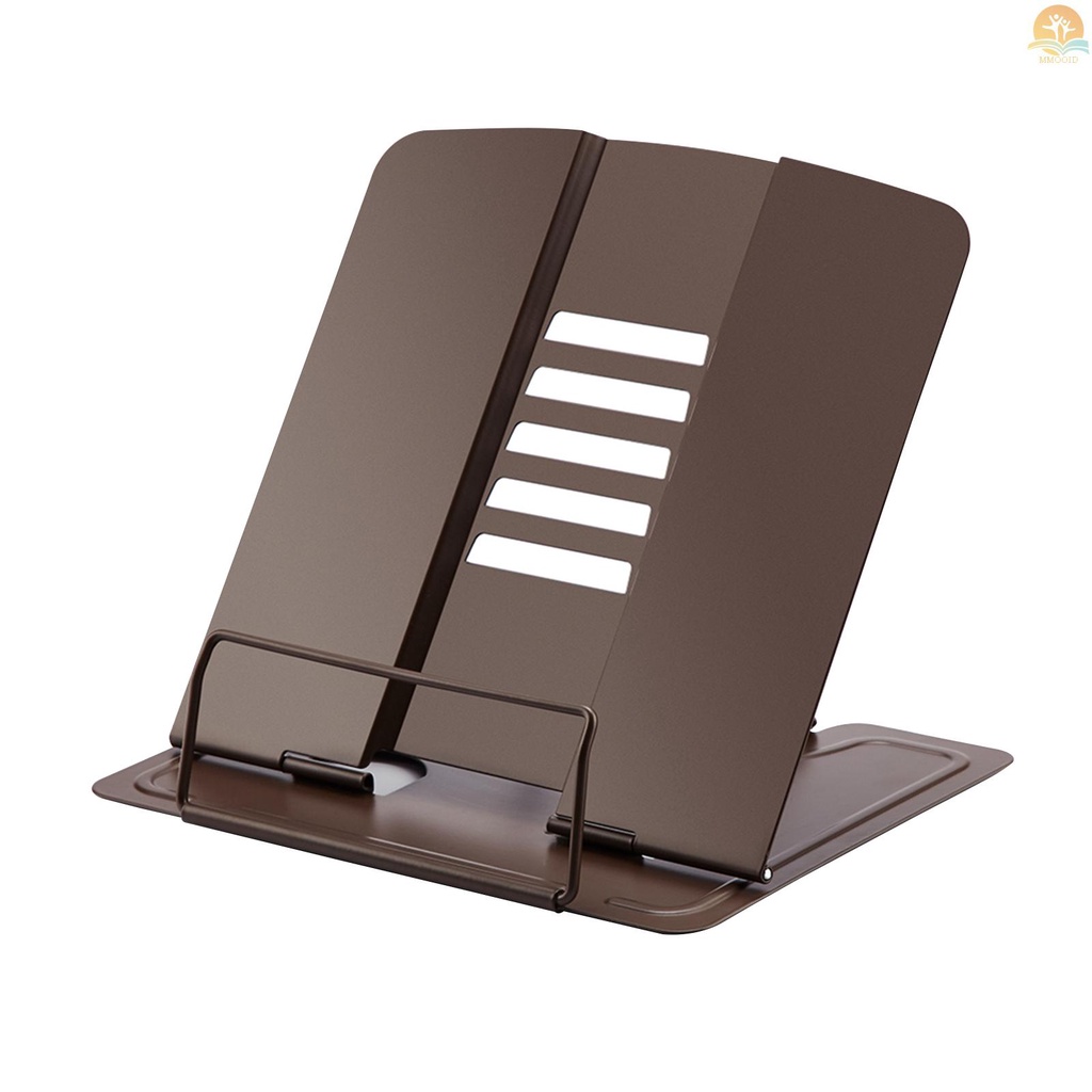 In Stock Portable Metal Book Stand Book Holder Adjustable 5sudut Bookstand Tempat Dokumen Rak Buku Baca Aksesoris Alat Untuk Musik Buku Dokumen Textbook Dapur Cookbook Re