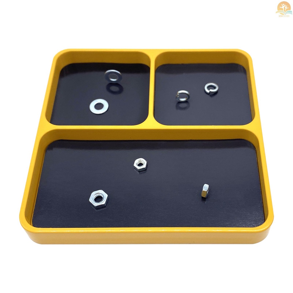 In Stock Magnetic Desktop Sekrup Tools Parts Tray Holder Penyimpanan Piring Kotak Case Organizer Untuk Bagian Logam Sekrup Soket Baut Pin Organisasi