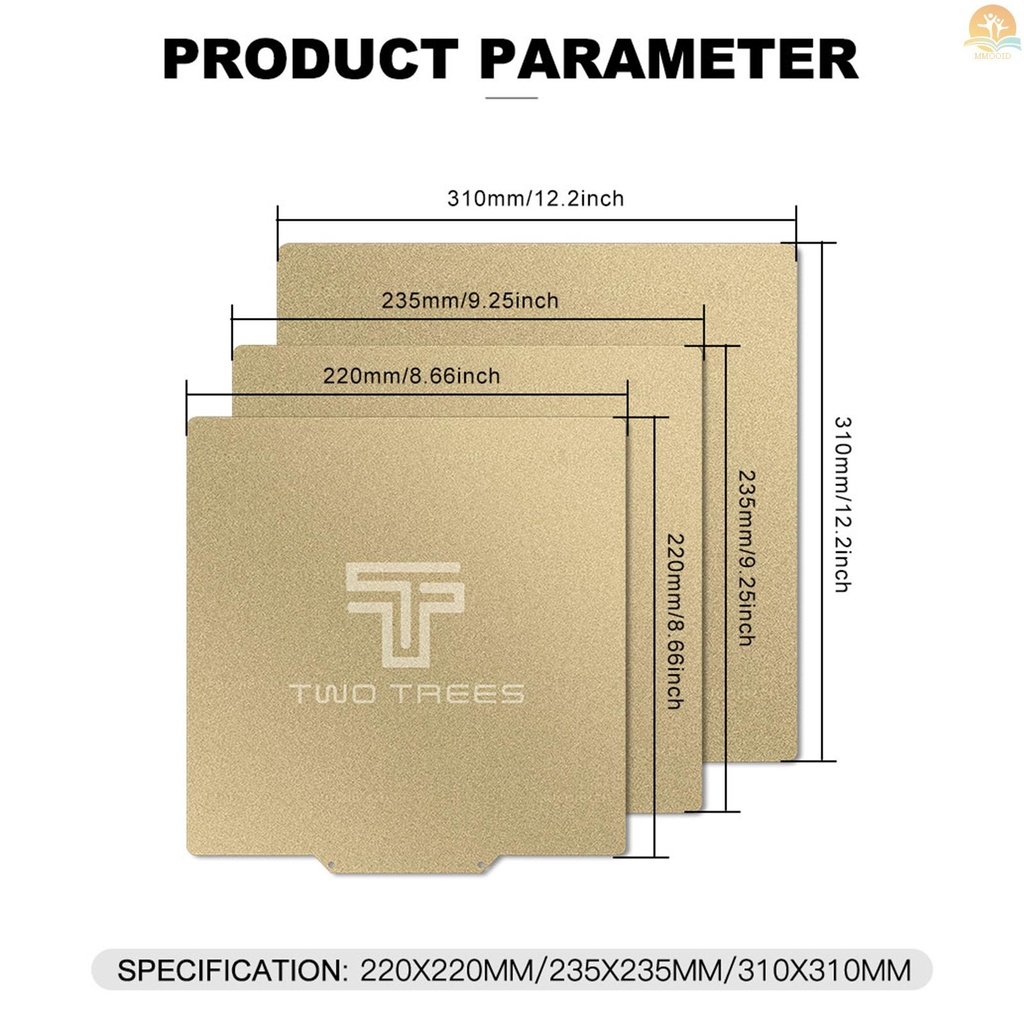 In Stock Dua Pohon 220*220mm Removal Spring Steel PEI Sheet Print Bed+Stiker Magnetik Dengan Dukungan Perekat Untuk Creality Ender 3ender 5anet A8 A6 Tronxy XY-2 3D Printer