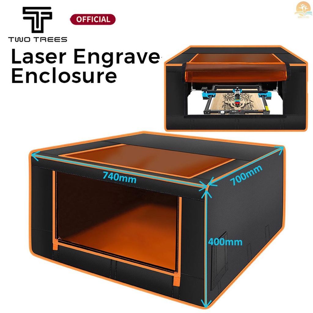 In Stock Dua Pohon Laser Engraver Enclosure Dengan Lubang Angin Untuk TTS TT CNC Engraving Machine Eye Protection Penutup Pelindung Tahan Api Tahan Air Debu Peredam Kebisingan Laser Cutting