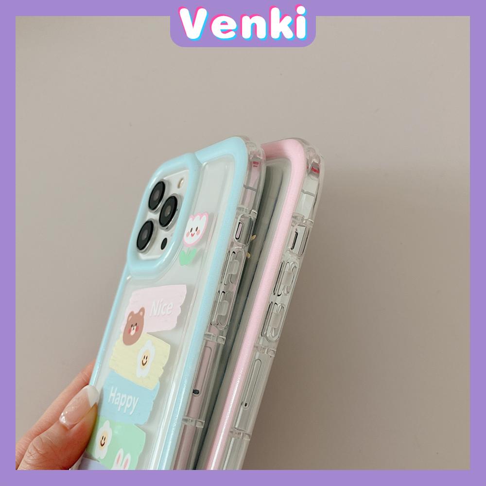 VENKI - Untuk iPhone 11 Case Bening Lembut TPU Bingkai Foto Airbag Ponsel Case Tahan Guncangan Perlindungan Kamera Catatan Tempel Lucu Kompatibel dengan iPhone 14 13 Pro Max iPhone 12 Pro Max XR XS