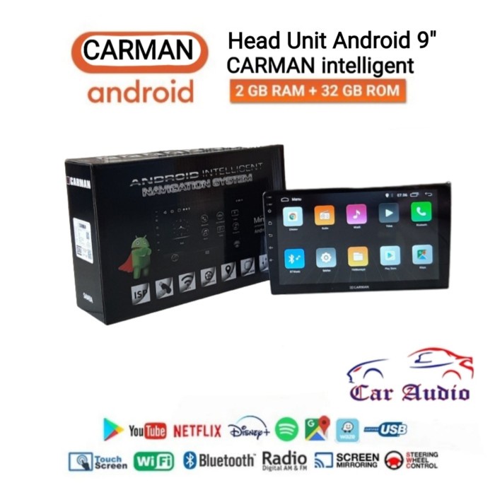 Double din Android 9 inch Head Unit Android 9 inch Tv Mobil Android 9"