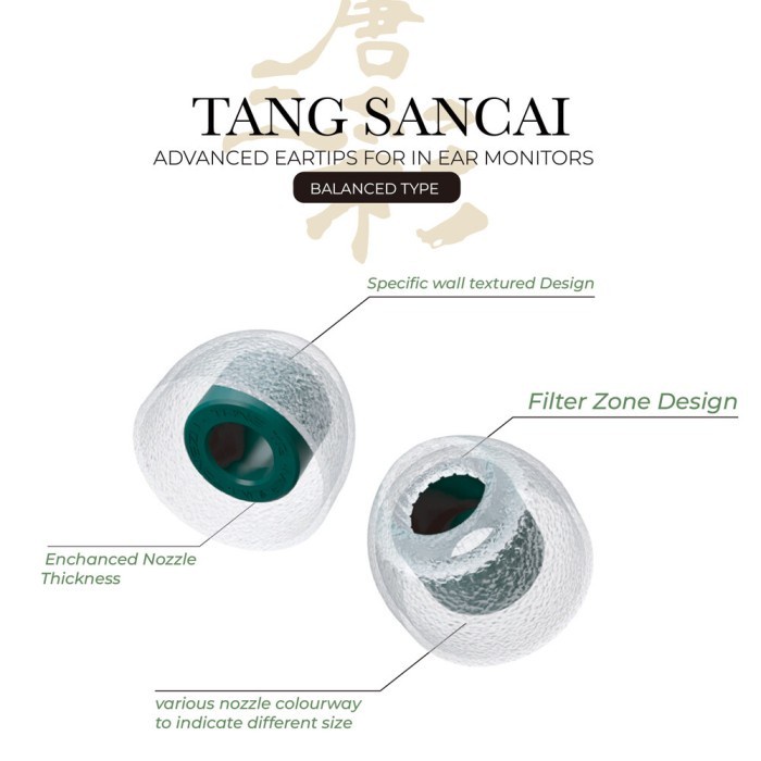 TANGZU TANG SANCAI Eartips Silicone Medical Grade for In Ear Earphone