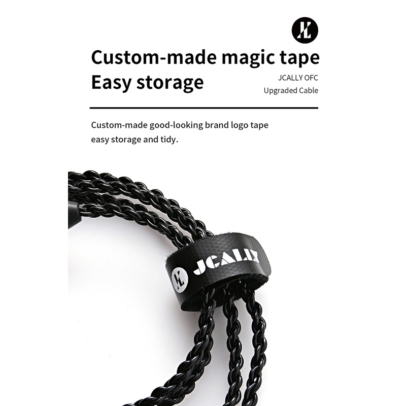 JCALLY TC4S USB Type C Kabel Upgrade USB Tipe C for KZ Earphone USB Type C with Microphone