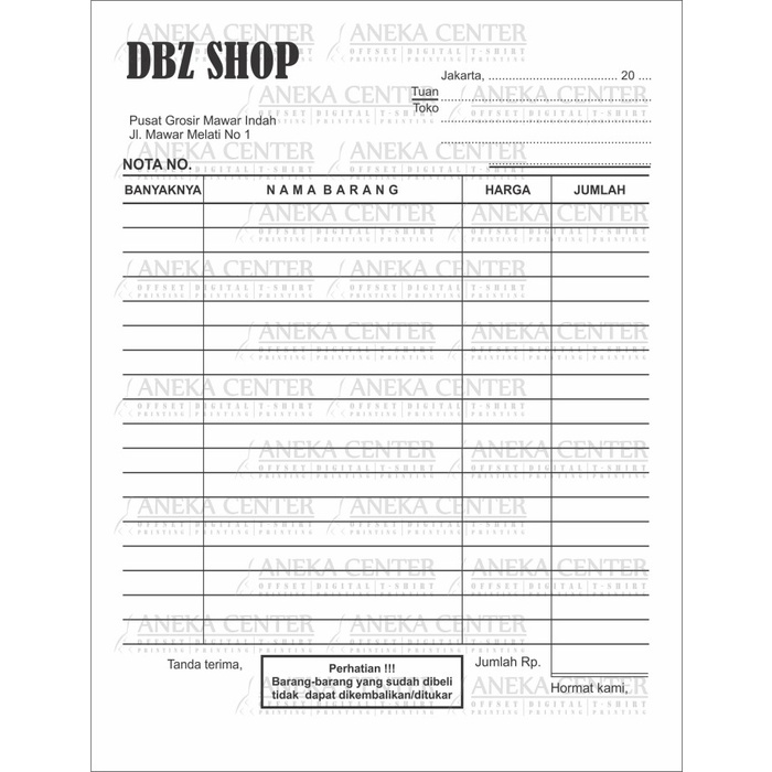 

✨BISA COD✨ -Cetak Nota Custom (Sesuai Permintaan Jumlah Banyak)