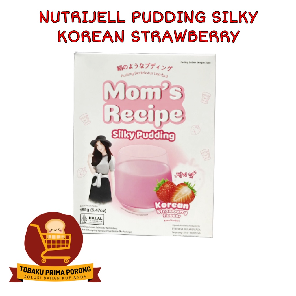 

Nutrijell Pudding Silky Korean Strawberry - Silky Pudding Mom's Recipe - bubuk puding - jelly puding