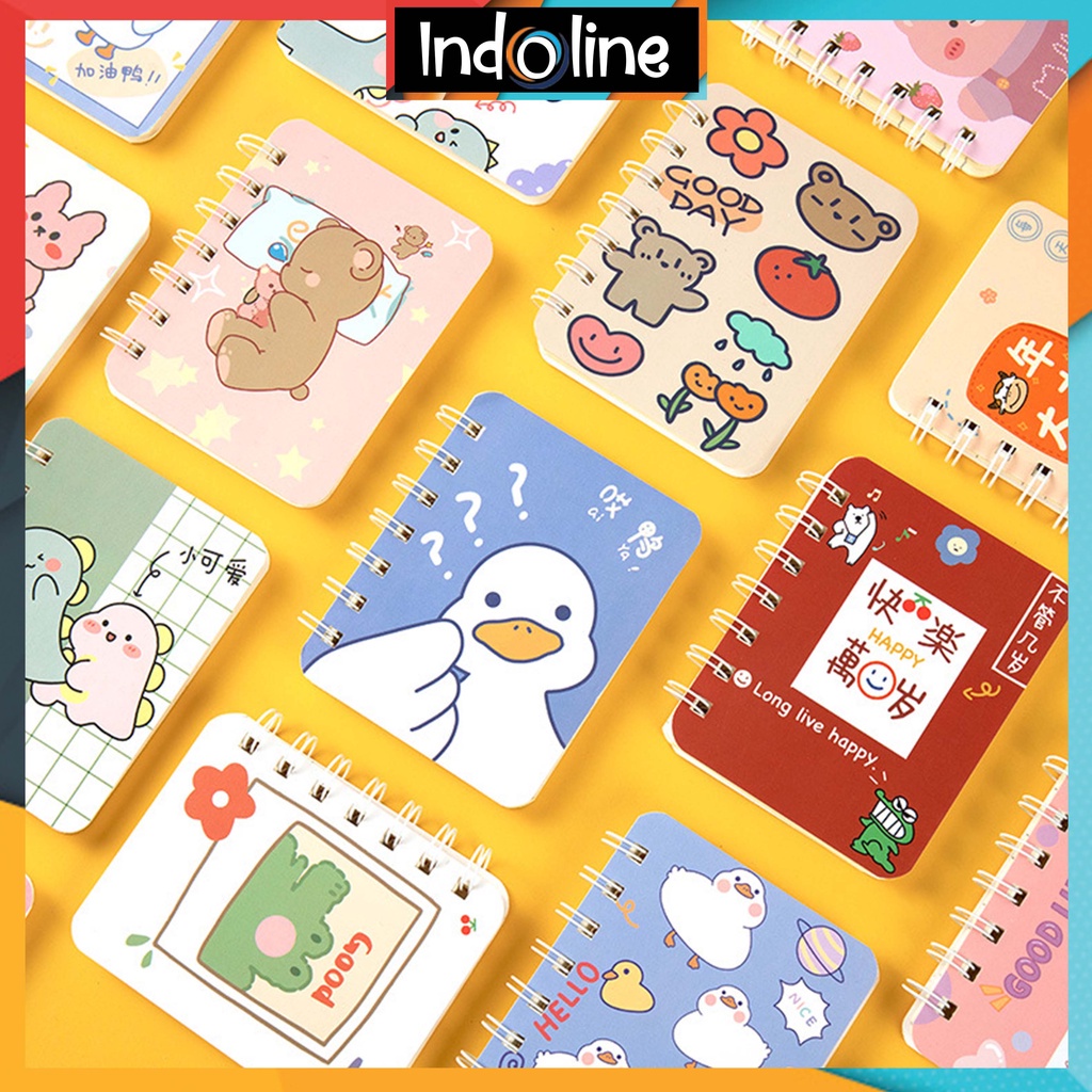 

Buku Tulis Buku Catatan A7 Kertas Mini Notebook Ring Motif Import COD ℒ 1025