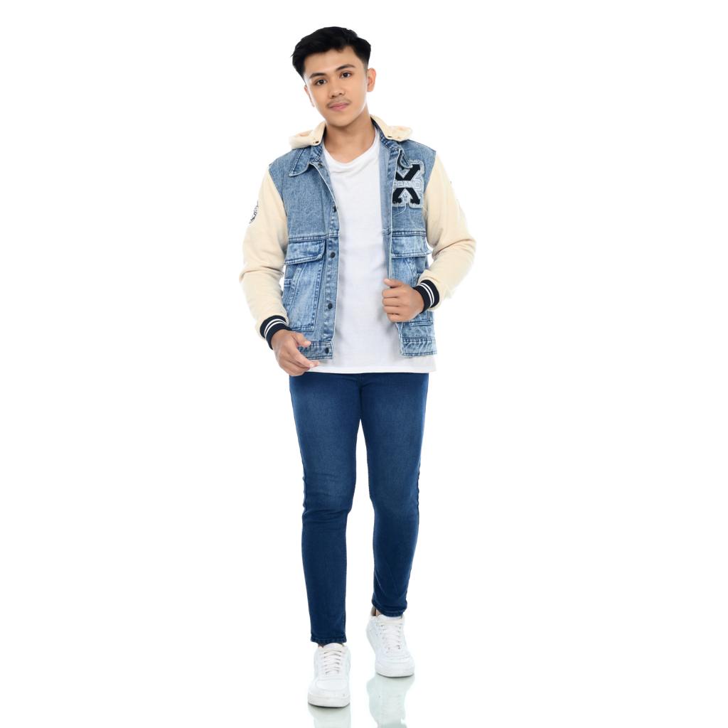 Dhozen Official Store - Jaket Denim Hoodie Sweater