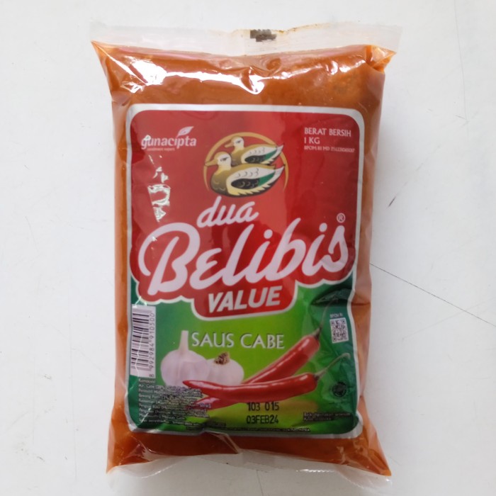 

DUA BELIBIS SAUS CABE VALUE 1000 gr POUCH