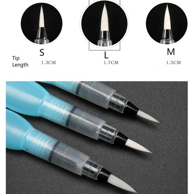 Pen Kuas Air Kecil/Sedang /Besar Lukisan Kaligrafi Ilustrasi Pen Brush Pen Set Untuk Lukisan Cat Air