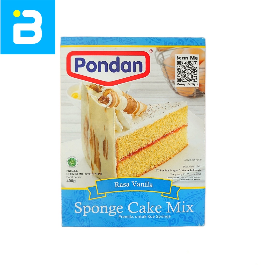 

Pondan Sponge Cake Mix Vanila 400 G