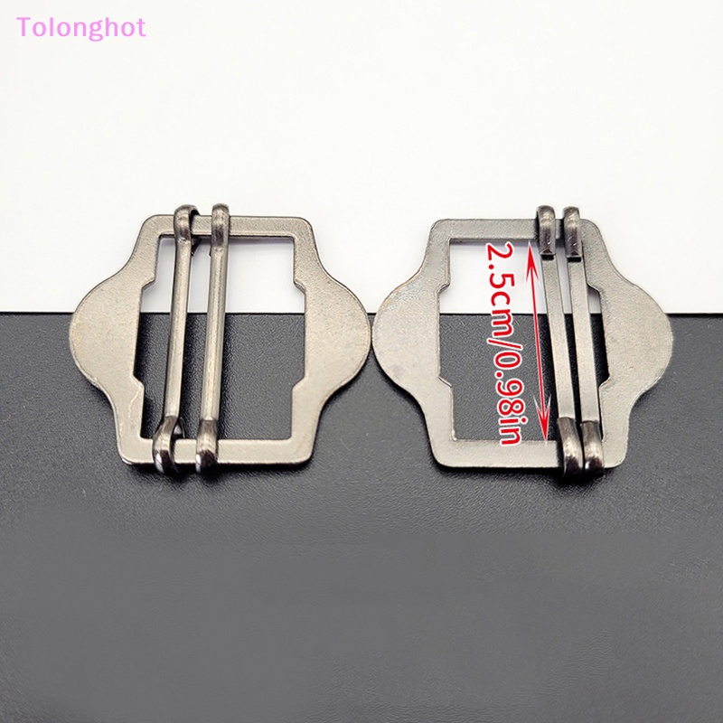Tolonghot&gt; 3PCS Logam Dua Slide Tri-Glide Gesper Untuk Jas Rompi Bahu Tas Kulit Tali Sabuk Slider Penyesuaian Gesper Persegi Panjang well