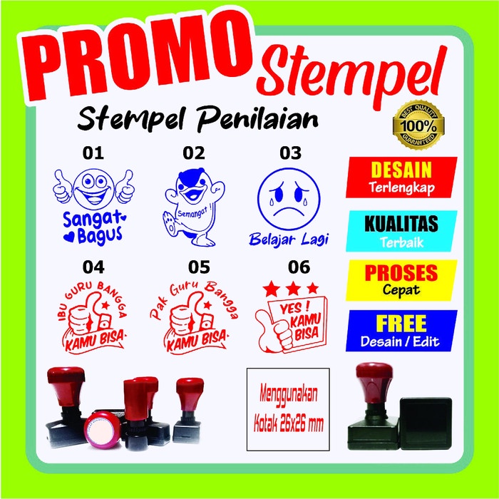 

Stempel otomatis Penilaian/ Nilai Anak PAUD/TK/SD