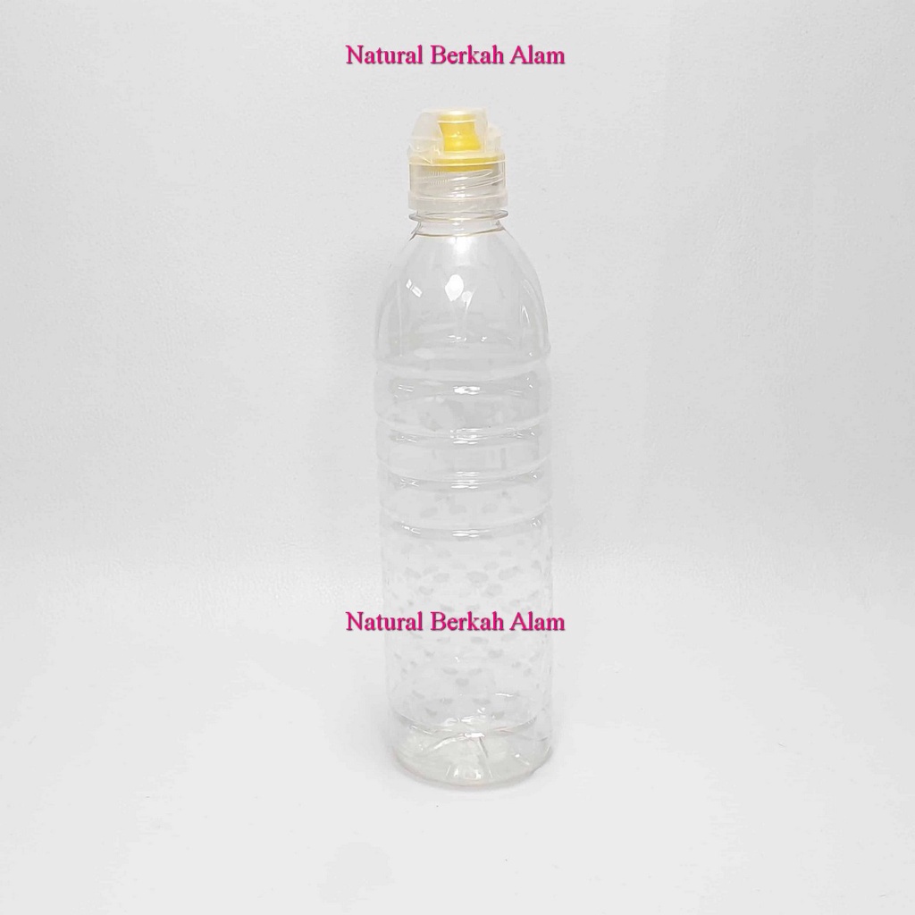 Botol Amdk Segitiga 600 Ml Natural Tutup Aqua Exlusive / Botol Plastik / Botol Air Mineral / Botol P