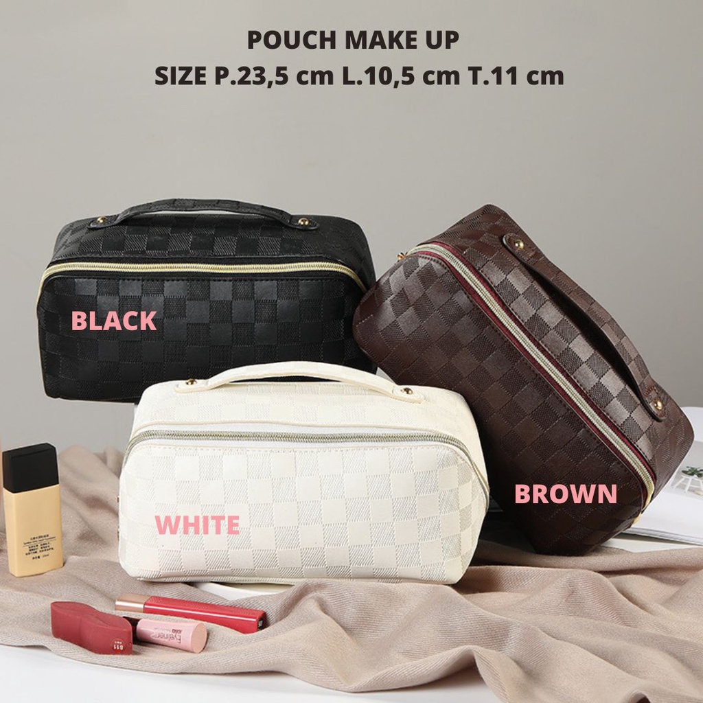 TAS KOSMETIK POUCH MAKEUP LIPAT TRAVEL POUCH WANITA POUCH KOSMETK