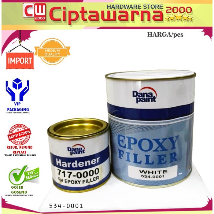 Danagloss Epoxy Filler Epoksi 1L Cat Dasar Putih Abu - CWK