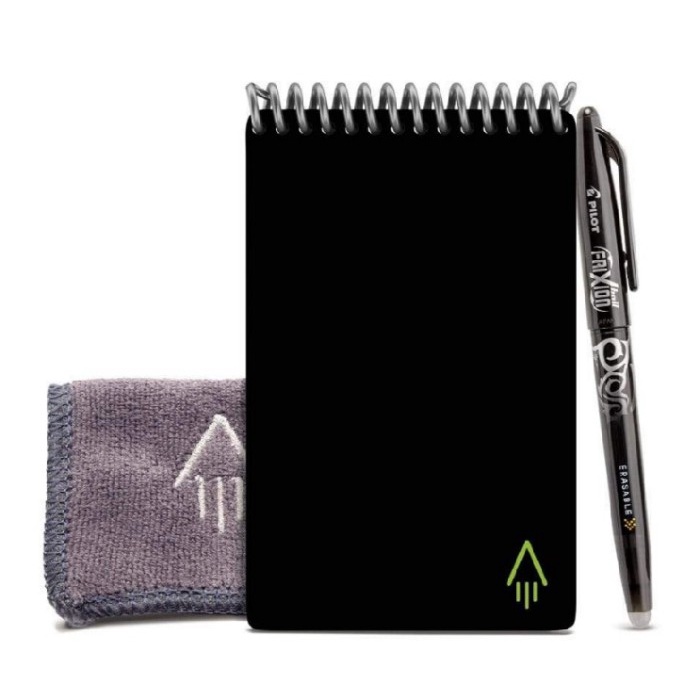 

✨BISA COD✨ -Rocketbook Core Everlast Reusable Smart Notebook - Executive 6"x8.8" - Black, S (Mini)