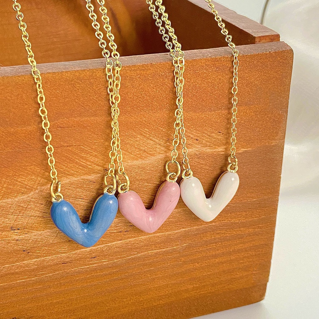 Mh Fashion Warna Drop Kalung Liontin Untuk Wanita Ins Kepribadian Niche Klavikula Rantai2023Musim Panas Terbaru Mewah Baru Dopamin Aksesoris