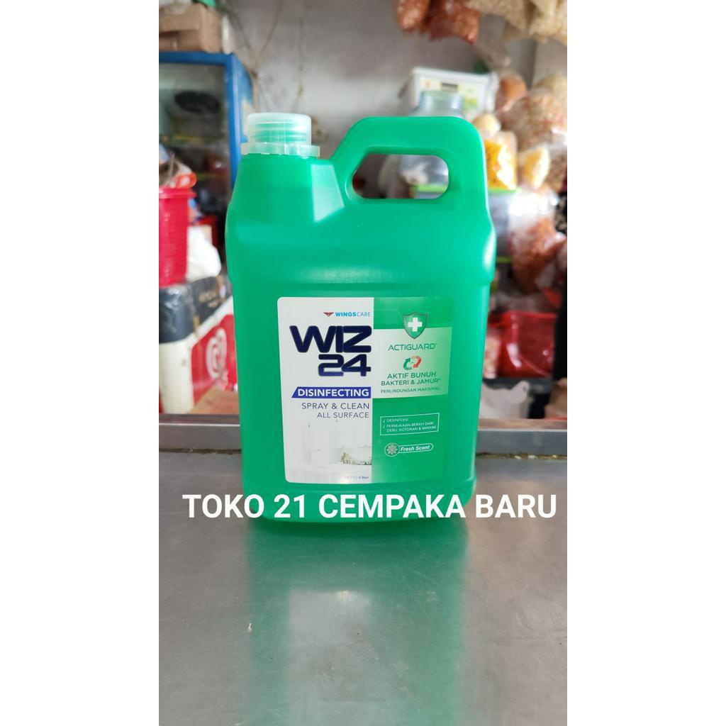 Wiz24 Disinfecting Wangi Clean Scent HIJAU JERIGEN 4 LITER | 4000ml 4L