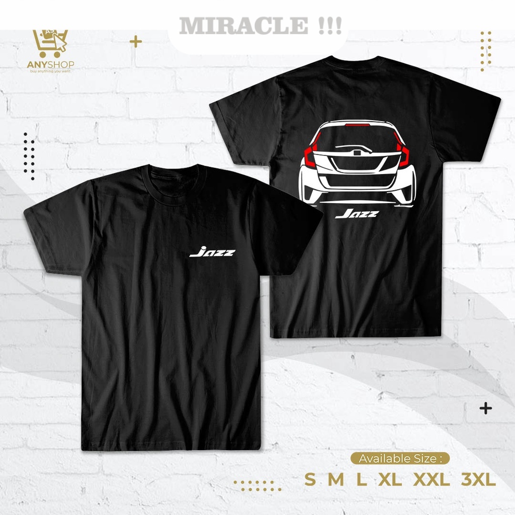 Kaos Baju Mobil Honda Jazz RS Gen III Back Kaos Otomotif