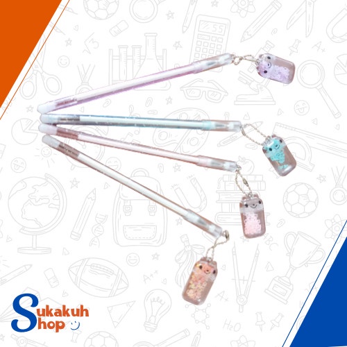 

Pulpen gel hapus gantungan lucu