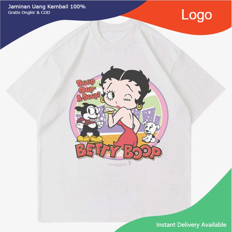 KAOS VINTAGE BETTY BOOP | T-SHIRT VINTAGE 90'S | BAJU PUTIH BOOP