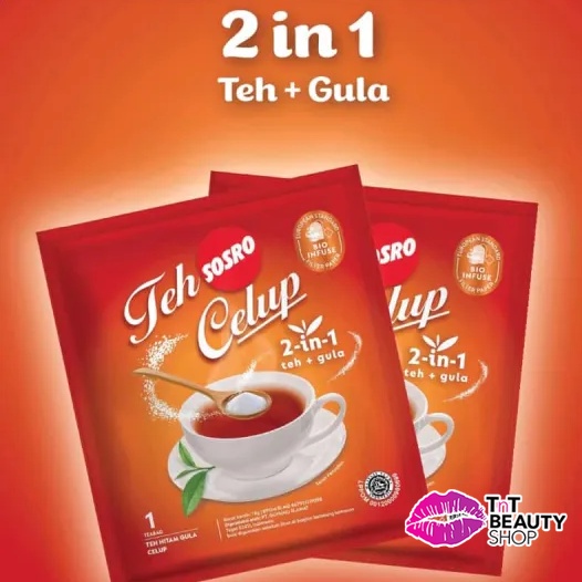 

Teh Celup Sosro 2 in 1 - Teh+Gula - 1 sachet | TnT Beauty Shop