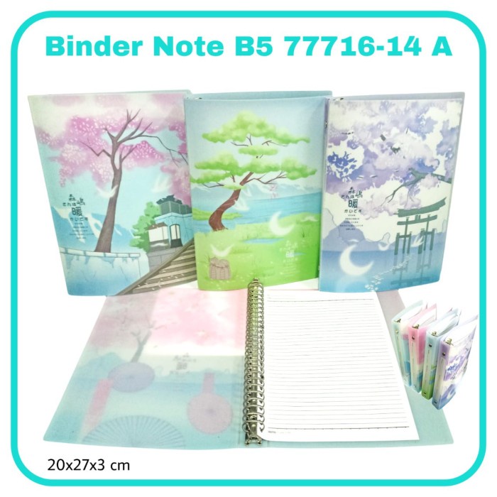 [DD] BINDER NOTE B5 26 RING MAP BINDER KERTAS LOOSE LEAF LUCU PLASTIK