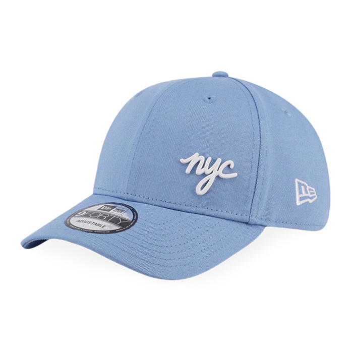 Topi New Era 9Forty NYC Metal Badge Carolina Blue/White 100% Original