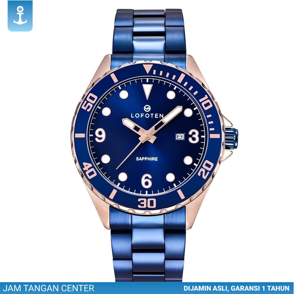 LOFOTEN Jam Tangan Pria F-6513M Stainless Steel Strap Otiginal Watch