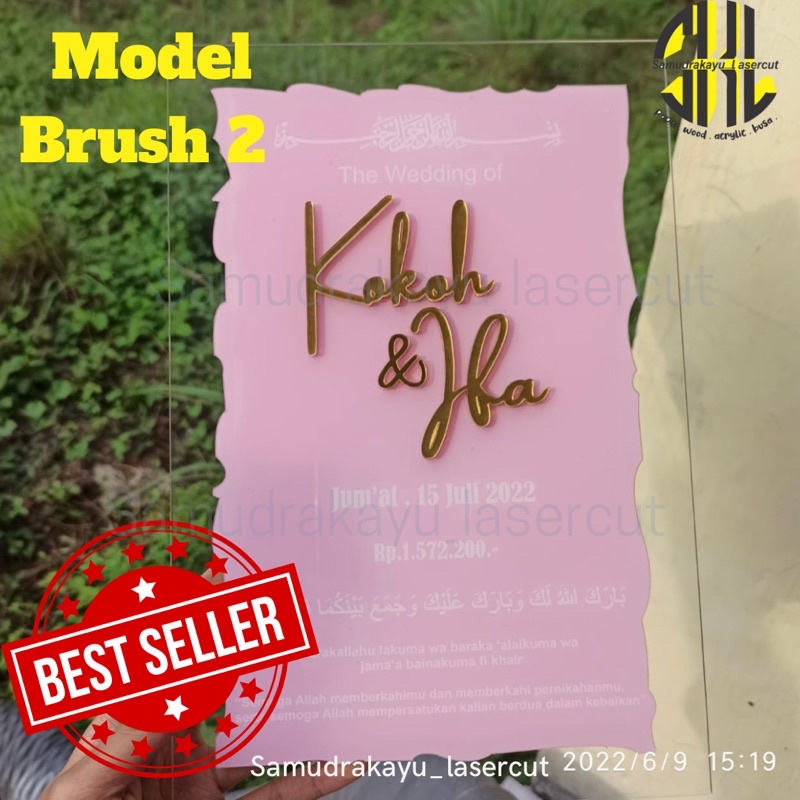 Akrilik Brush Custom Nama Mahar