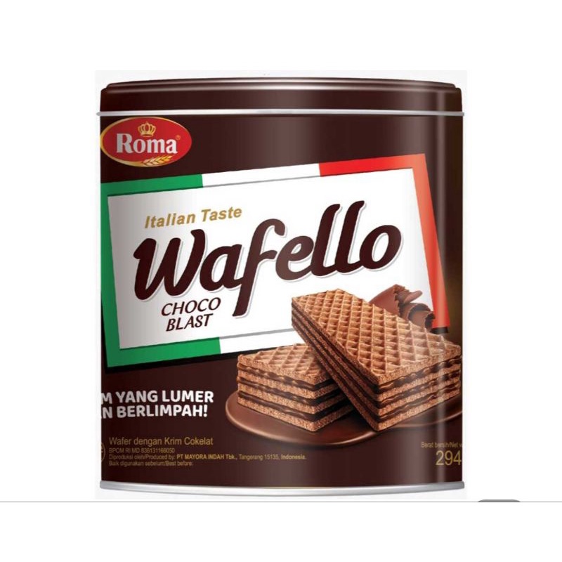 

(hanya instant) Roma Wafello Wafer Choco 234 g kue kaleng lebaran - Online Fresh Mart Denpasar