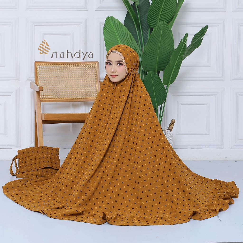 Nahdya - Mukena Dewasa Twotone Ayra Series 2in1 Premium Renda Rempel /Mukenah Terbaru