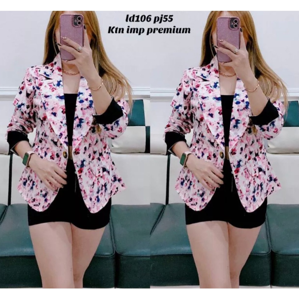 BLAZER WANITA / BLAZER KANTOR/BLAZER BANGKOK FLOWER IMPORT TERBARU