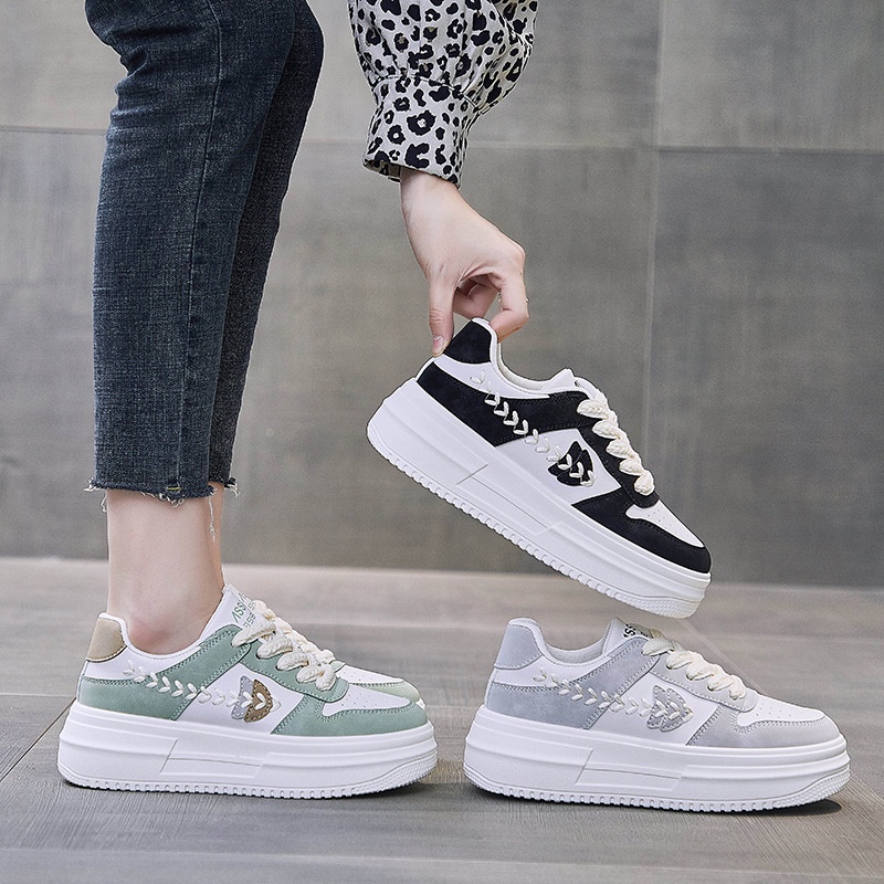G88mall Sepatu sneakers wanita bahan kulit PU Premium 294