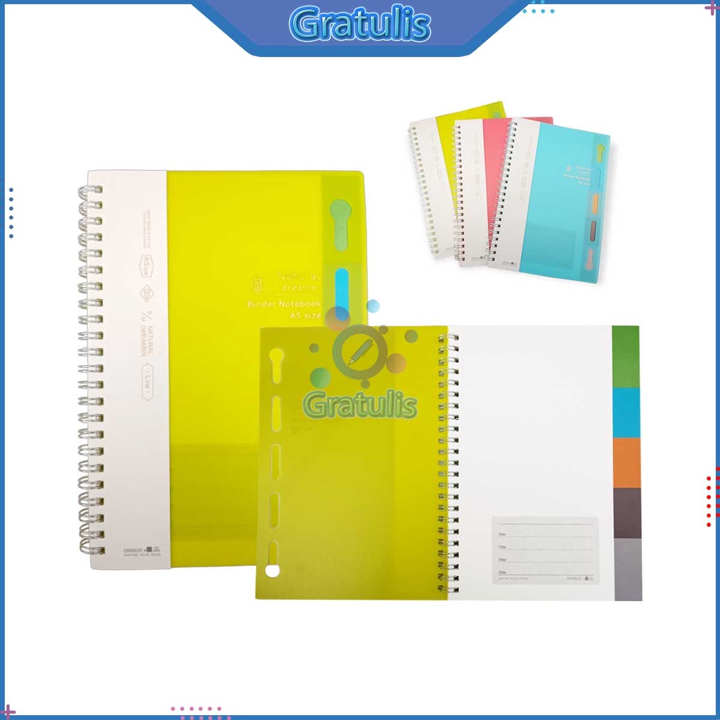 

BUKU BINDER NOTEBOOK [28825-65/A5] / BUKU DIARY RING / BUKU CATATAN HARIAN KECIL / BUKU TULIS SEKOLAH ANAK