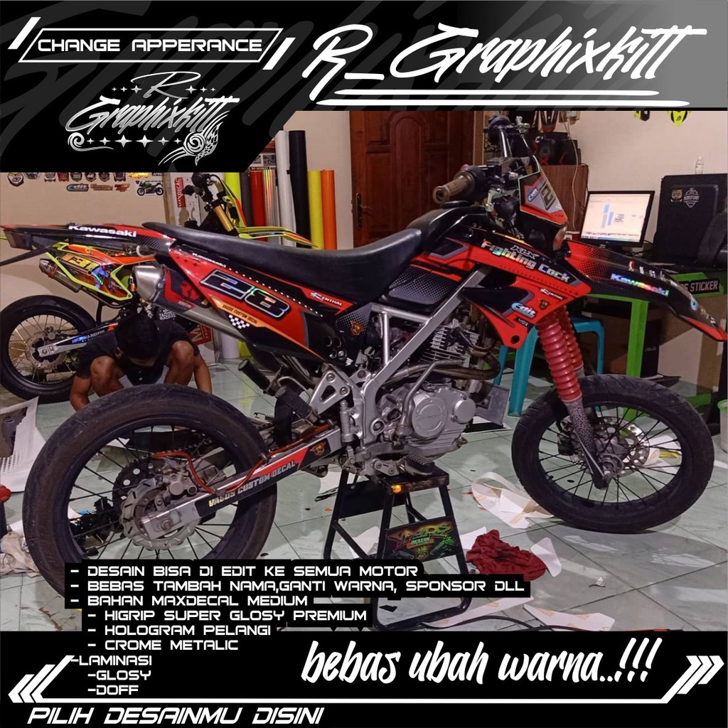 310 decal sticker klx lama kombinasi hologram