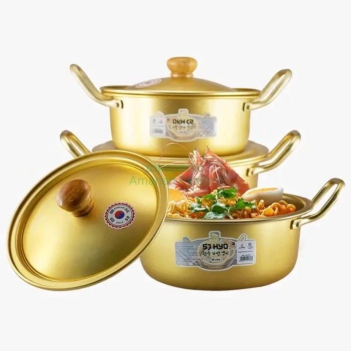 Panci Ramyun Korea / Panci Ramen Gold / rameon korea 18cm